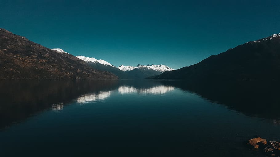 mountains during daytime, nature, water, outdoors, lake, mountain range HD wallpaper