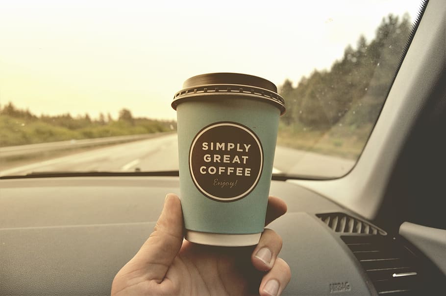 sweden, mug, car, interior, road, forest, coffee, tree, trees HD wallpaper