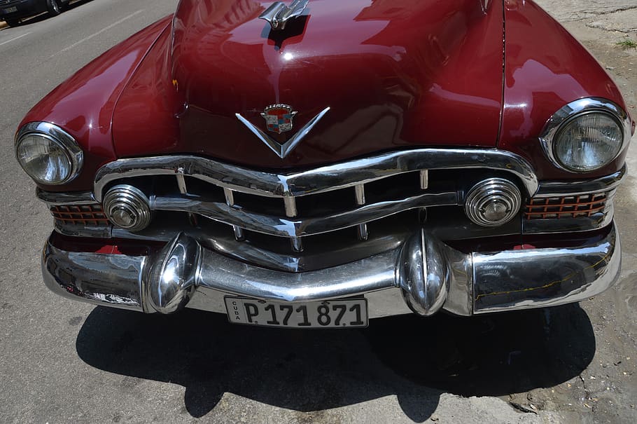 Hd Wallpaper Cuba Havana Classic Car Old School Car Chrome 1950s Cadillac Wallpaper Flare