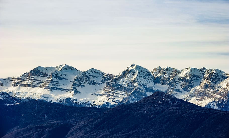 snow covered mountains during daytime, outdoors, nature, mountain range HD wallpaper