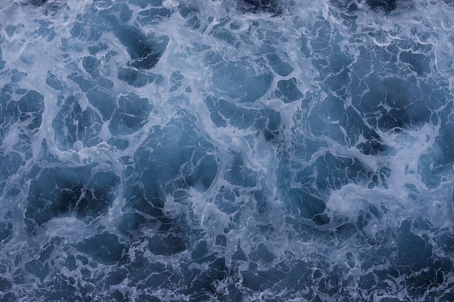 ocean waves, backgrounds, full frame, no people, pattern, blue HD wallpaper