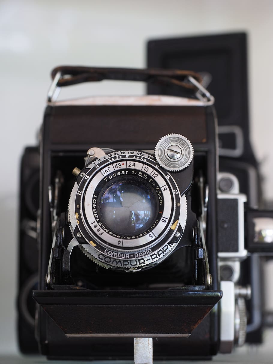 camera, old, lens, compur shutter, central lock type, photography themes HD wallpaper