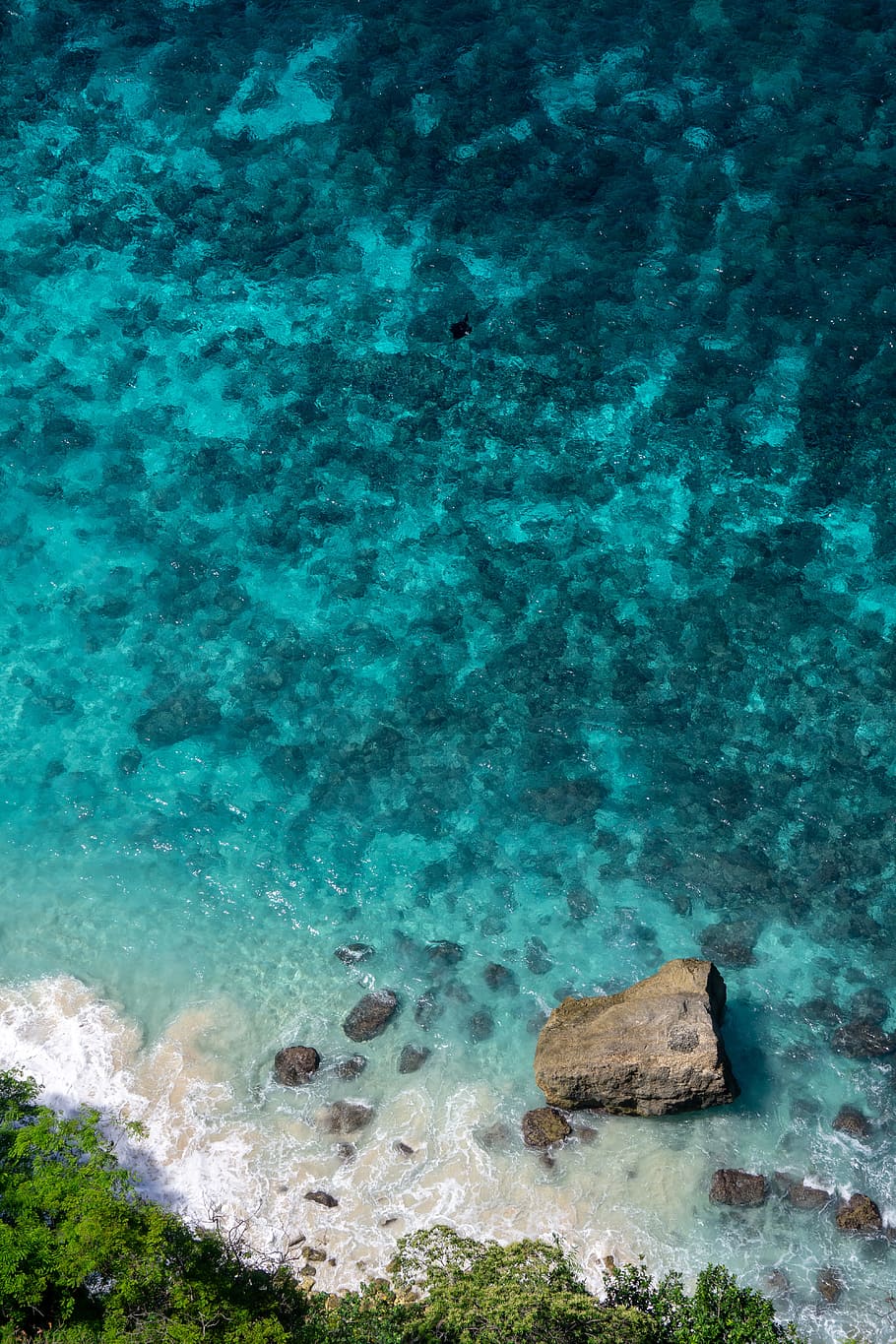 bird's eye view of seashore, drone view, aerial view, water, ocean, HD wallpaper
