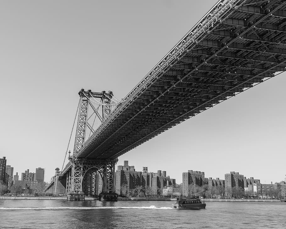 new york, bridge, architecture, built structure, water, building exterior HD wallpaper