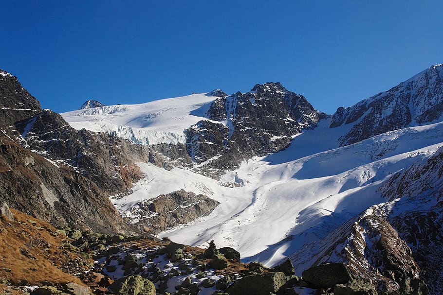 Snow Capped Mountains in Daytime, cold, landscape, mountain peak HD wallpaper