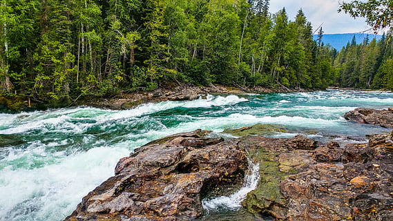 Time Lapse Photography of Lake, 4k wallpaper, cascade, conifers HD wallpaper