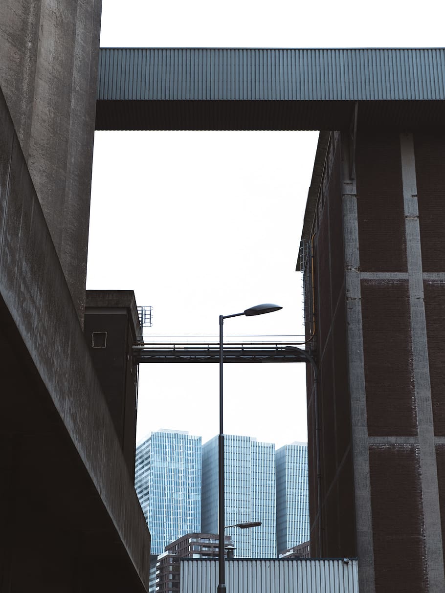 low angle photography of high rise buildings, light, sky, architecture HD wallpaper