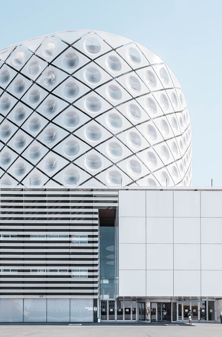 architecture, building, infrastructure, wall, sunny, day, glass HD wallpaper