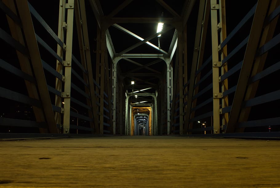 empty concrete bridge, person, flooring, human, wood, lighting HD wallpaper