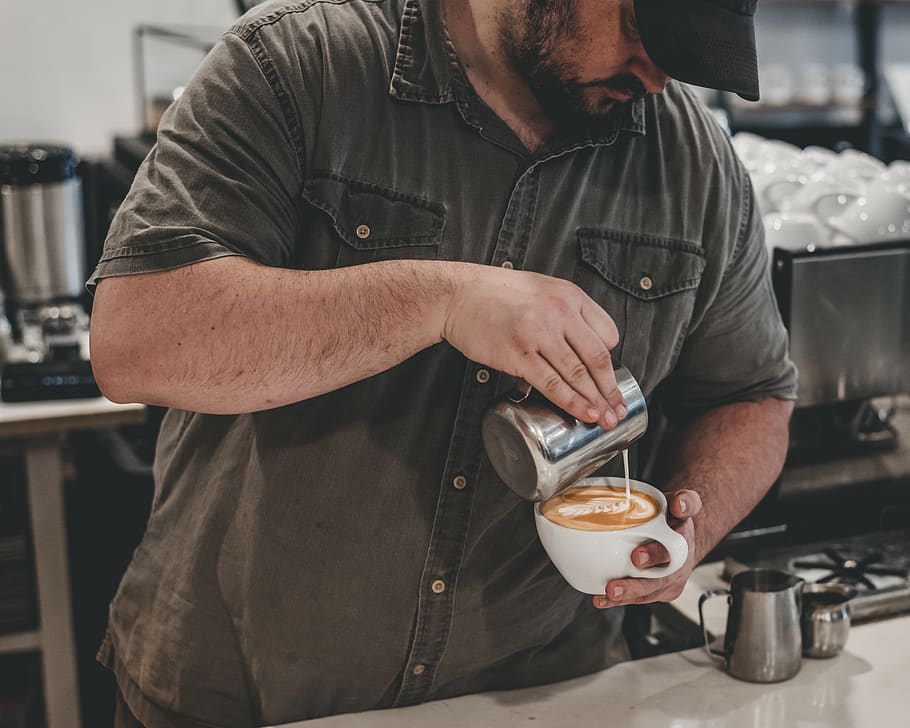 man preparing an espresso, person, human, people, austin, united states