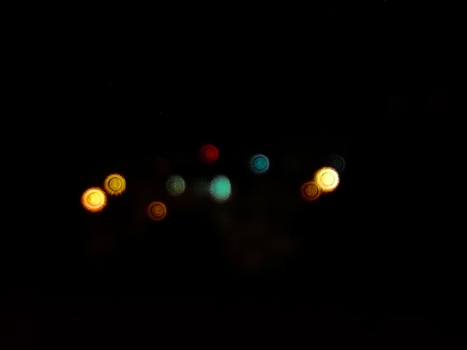 dots, lights, night, dark, darkness, colors, illuminated, defocused HD wallpaper