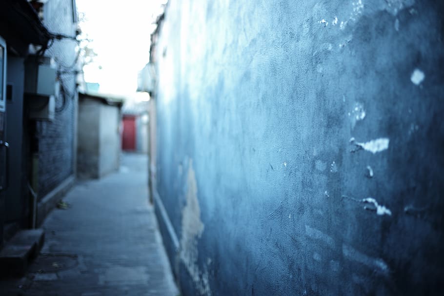 gray concrete wall, street, road, building, urban, city, town HD wallpaper