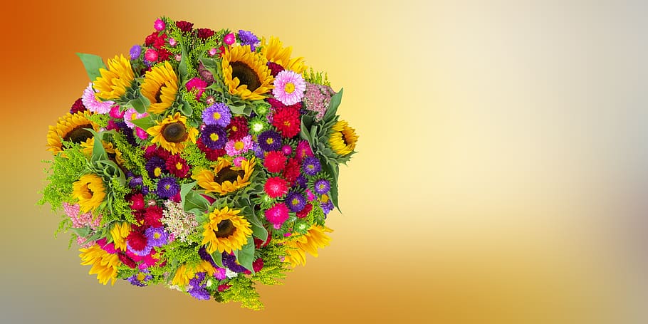 emotions, flower, plant, bouquet, thank you, greeting card, HD wallpaper