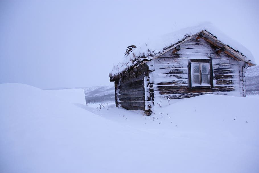 snow, chalet, lapland, cold temperature, winter, built structure HD wallpaper