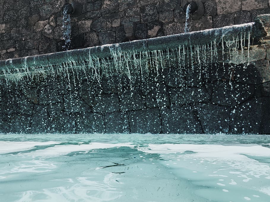 fountain, water, splash, drop, droplet, waterdrops, wallpaper HD wallpaper
