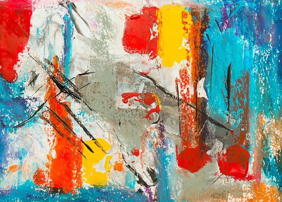 abstract painting, art and craft, creativity, multi colored, backgrounds HD wallpaper