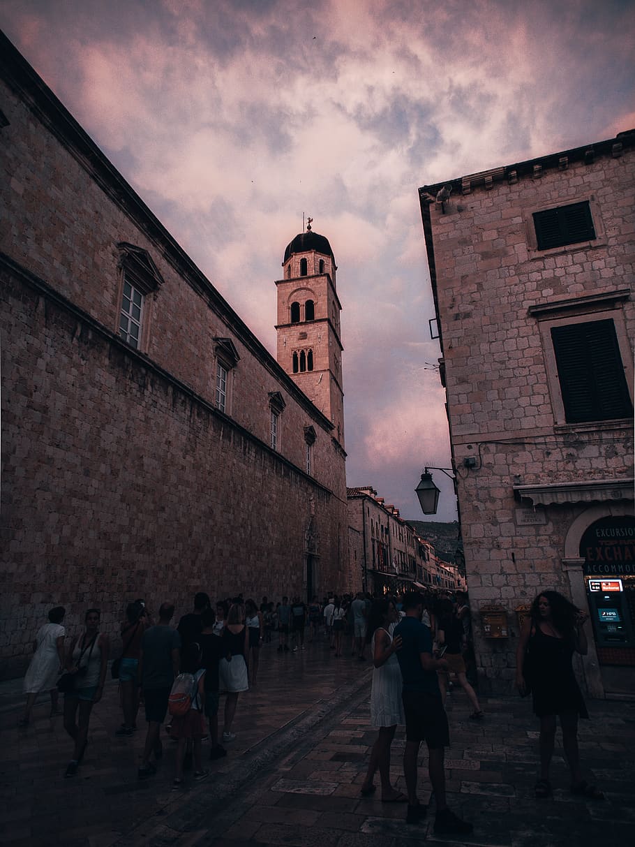Bricked Building, architecture, church, croatia, europe, street HD wallpaper