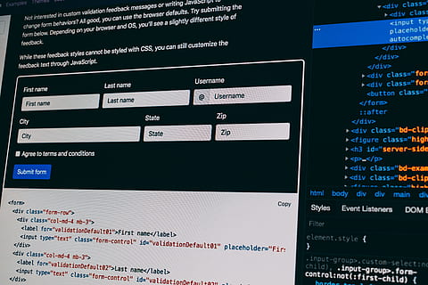 website, html, form, dark, black, developers, programming, bootstrap HD wallpaper