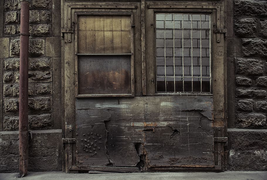 door, old, old door, wood, input, break up, rusty, goal, rusted, HD wallpaper
