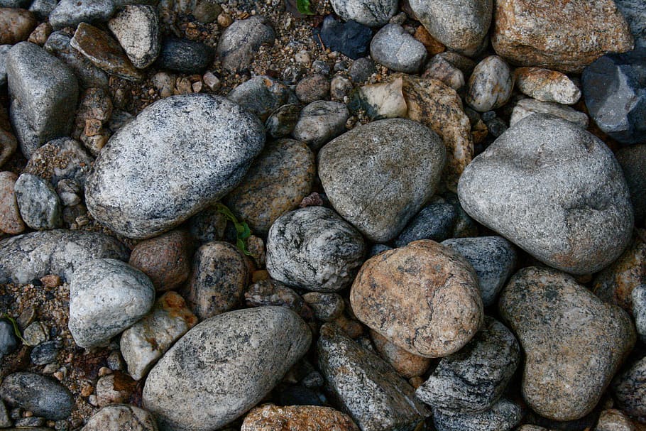 nature, river, pebble, stone, solid, rock, full frame, backgrounds HD wallpaper
