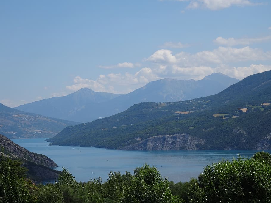 lake, mountain, nature, scenics - nature, water, sky, beauty in nature HD wallpaper