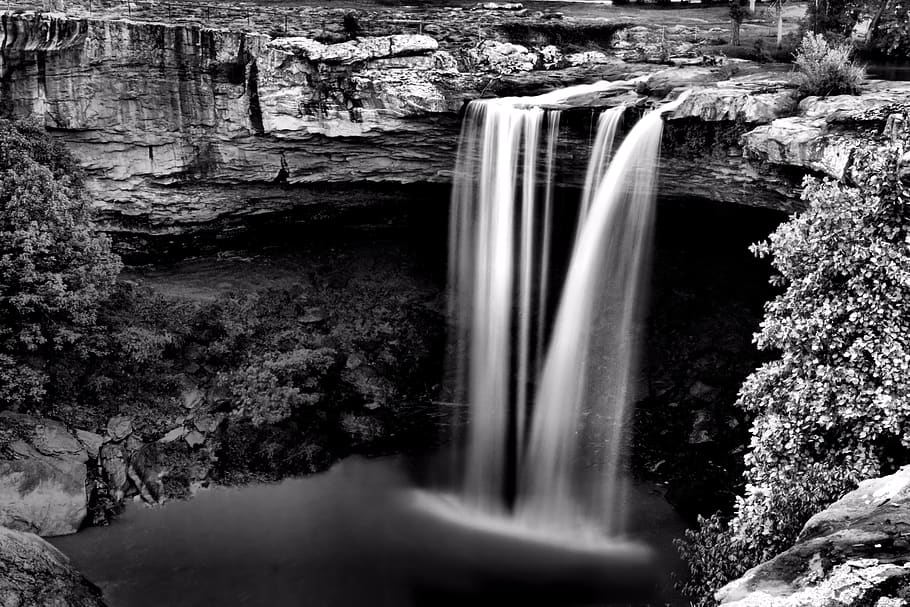 waterfall, nature, cascade, outdoors, scenic, falls, landscape HD wallpaper