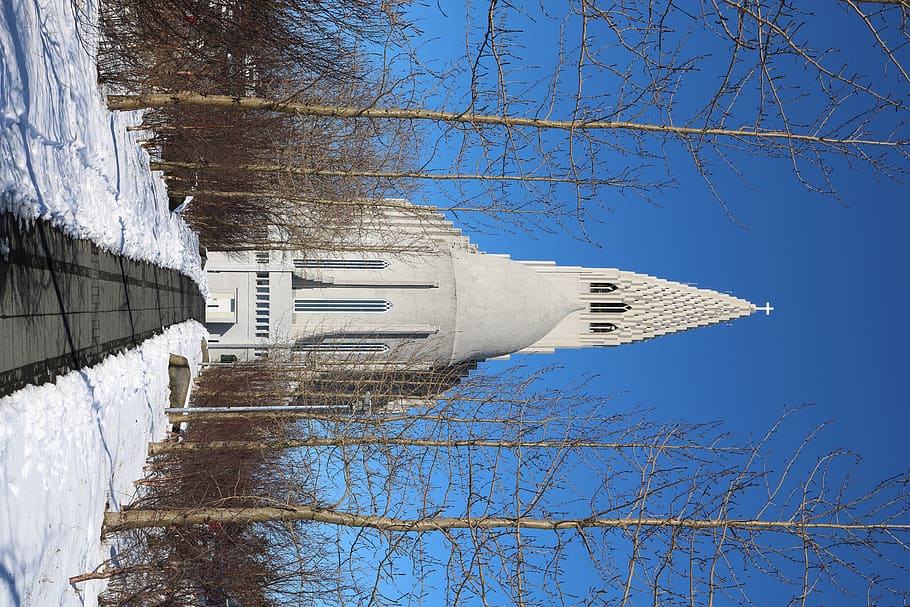white concrete building, spire, tower, steeple, architecture