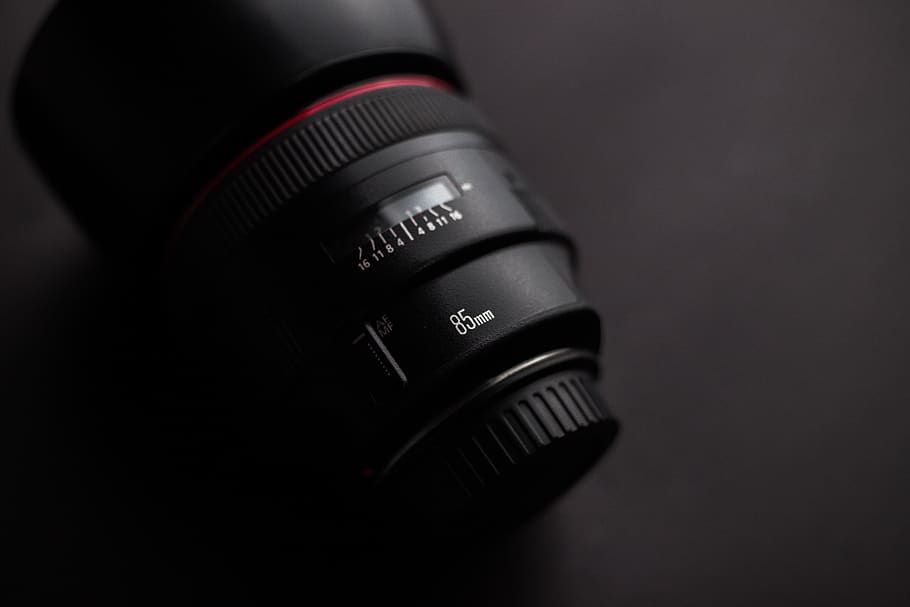 Black Camera Lens, 85mm, equipment, technology, close-up, camera - photographic equipment HD wallpaper