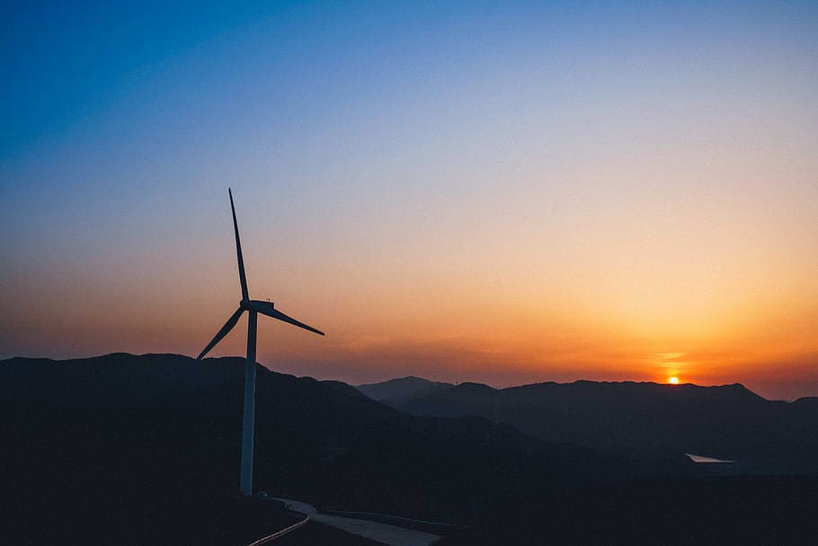machine, engine, motor, turbine, wind turbine, sunlight, flare HD wallpaper