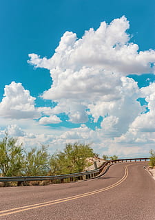 sky, road, tree, landscape, peace, day, cloud - sky, transportation HD wallpaper