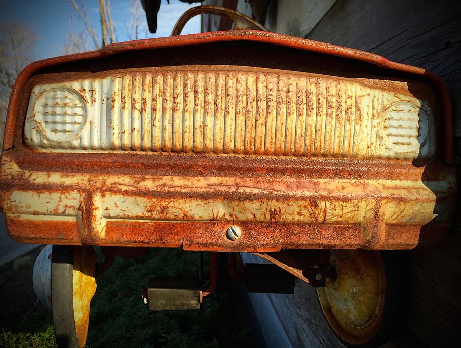 rusty car, rusty grill, old car, truck, auto, rusted vehicle HD wallpaper