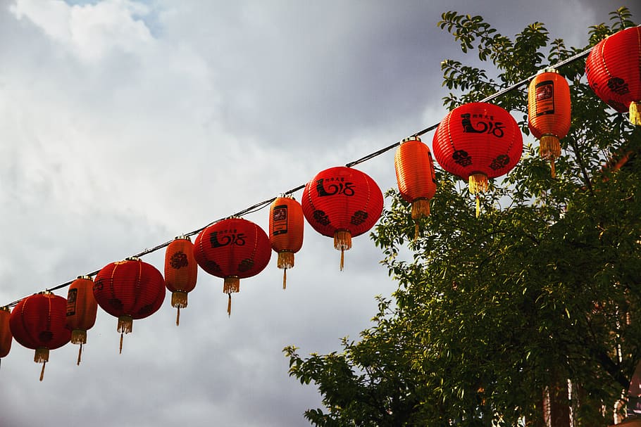 singapore, china, lantern, decor, asia, text, low angle view HD wallpaper