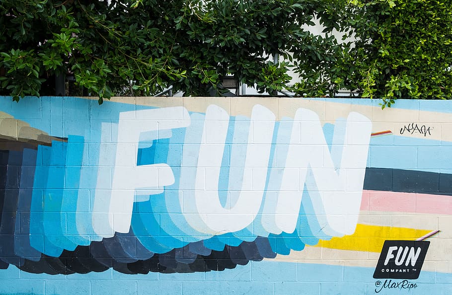 Fun, Wall, LA, Street, Mural, Painting, Words, Urban, Street art HD wallpaper