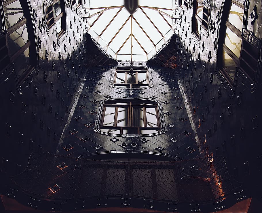 architecture, skylight, ceiling, walls, windows, built structure HD wallpaper
