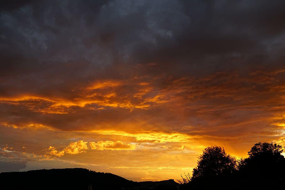 sunset, clouds, sky, beauty in nature, cloud - sky, scenics - nature HD wallpaper