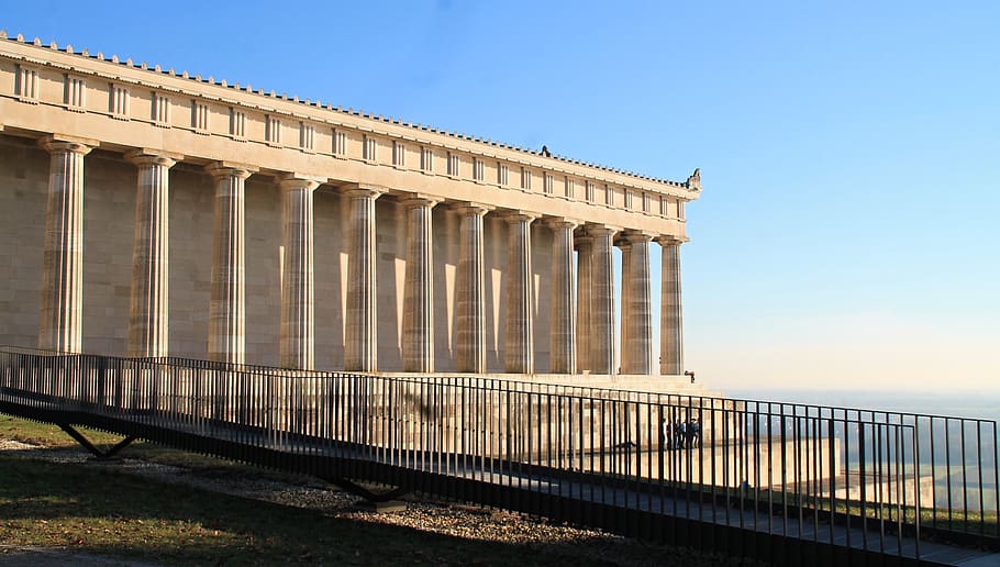 the memorial of walhalla, building, columnar, impressive, executive, HD wallpaper