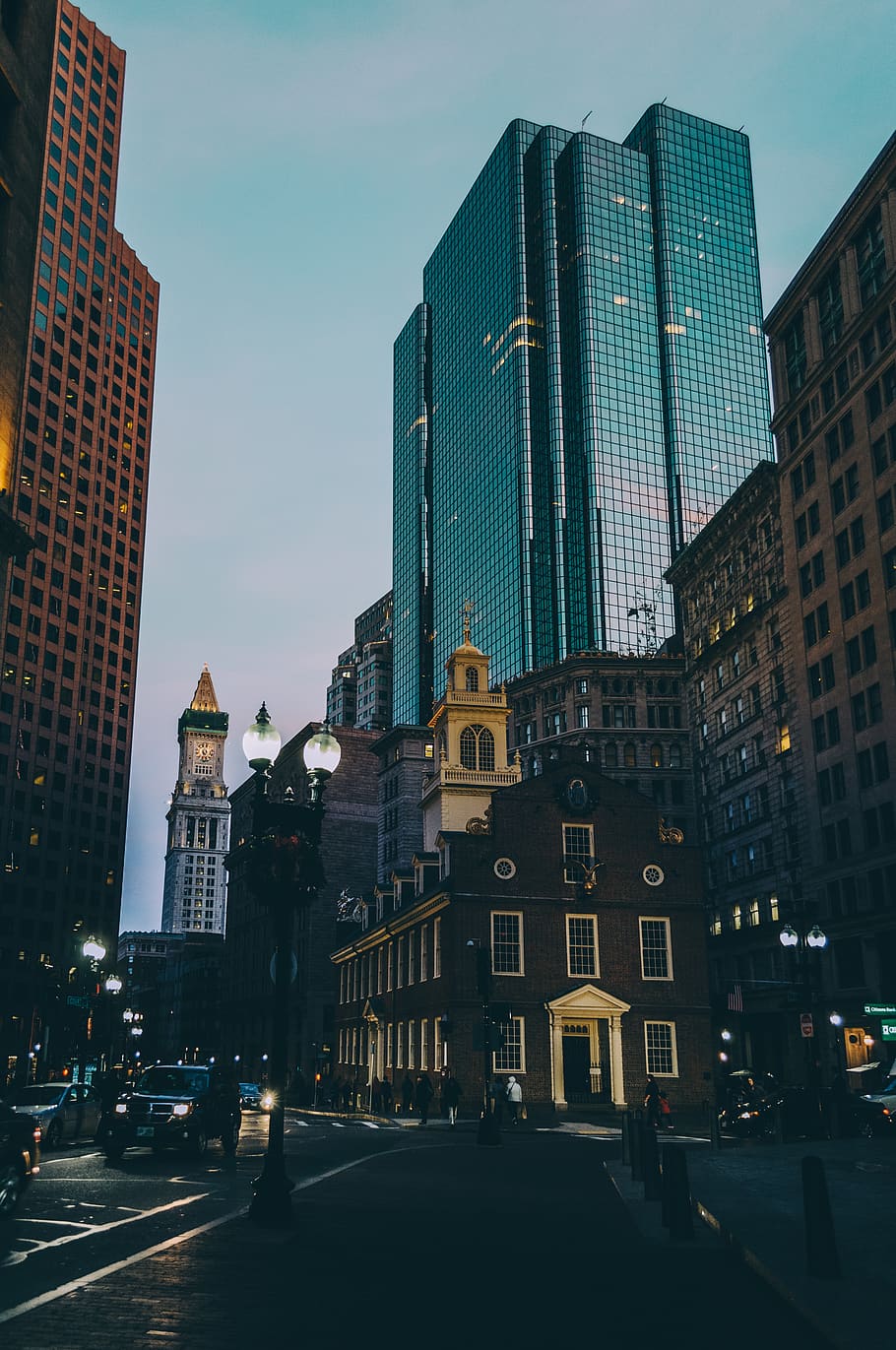 boston, united states, contrast, old, architecture, buildings, HD wallpaper