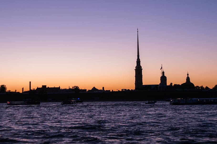 architecture, evening peter, structure, russia, water, history HD wallpaper