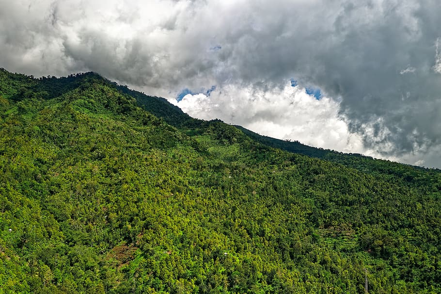 Low Angle Photo of Mountain, 4k wallpaper, cloudiness, clouds HD wallpaper