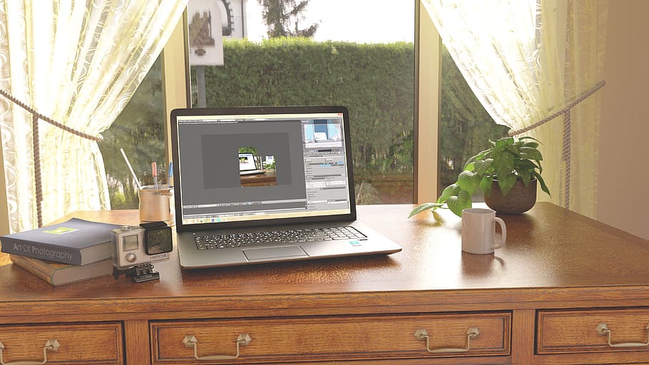 office, work, business, workspace, table, desk, technology, HD wallpaper