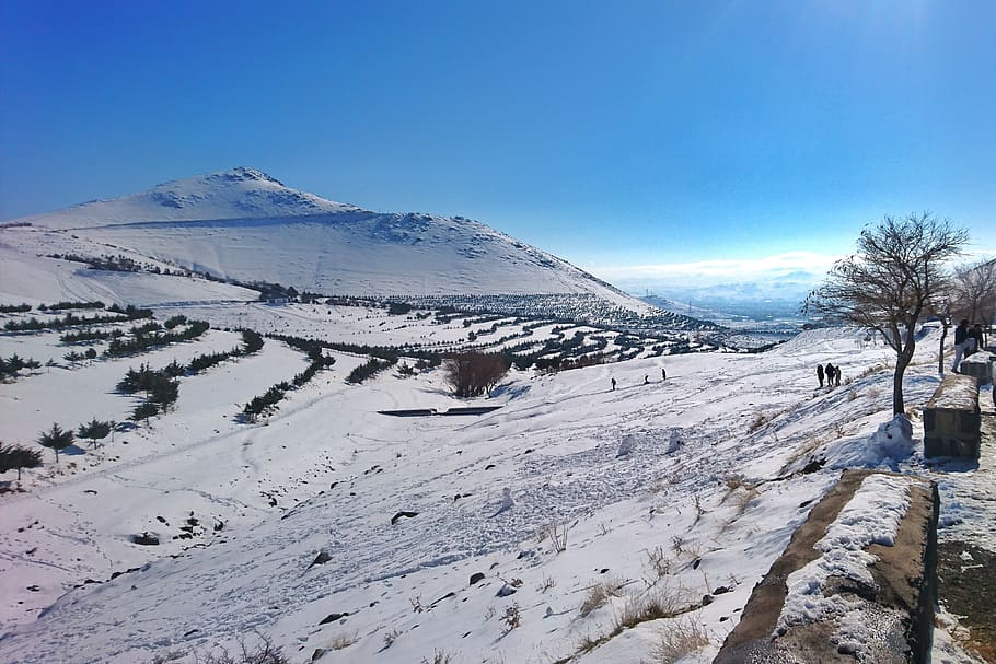 mountain, snow, landscape, glacier, zanjan, winter, cold temperature HD wallpaper