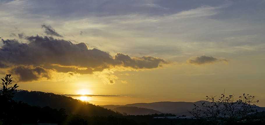 sun, beautiful, trees, sky, beauty in nature, scenics - nature HD wallpaper