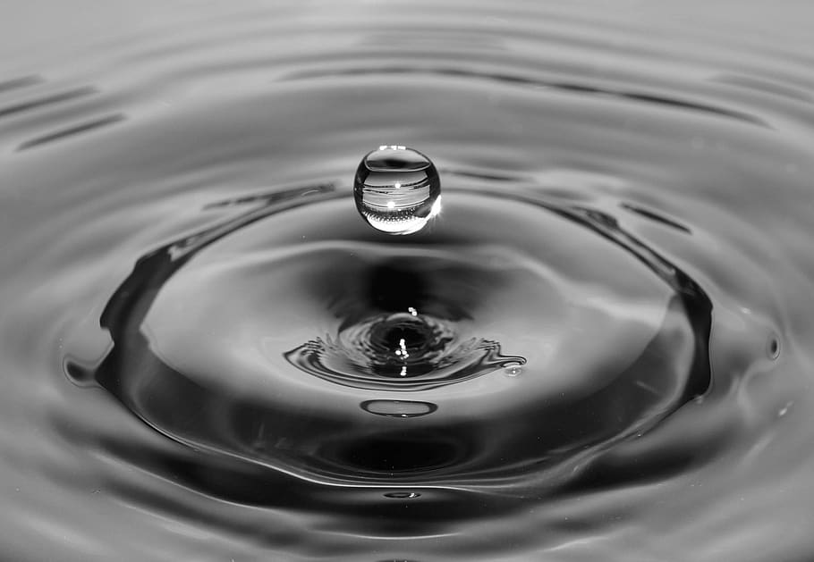 water, drop, rippled, motion, splashing, nature, concentric HD wallpaper