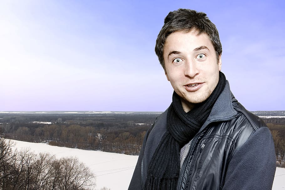 man, face, winter, portrait, looking at camera, one person HD wallpaper