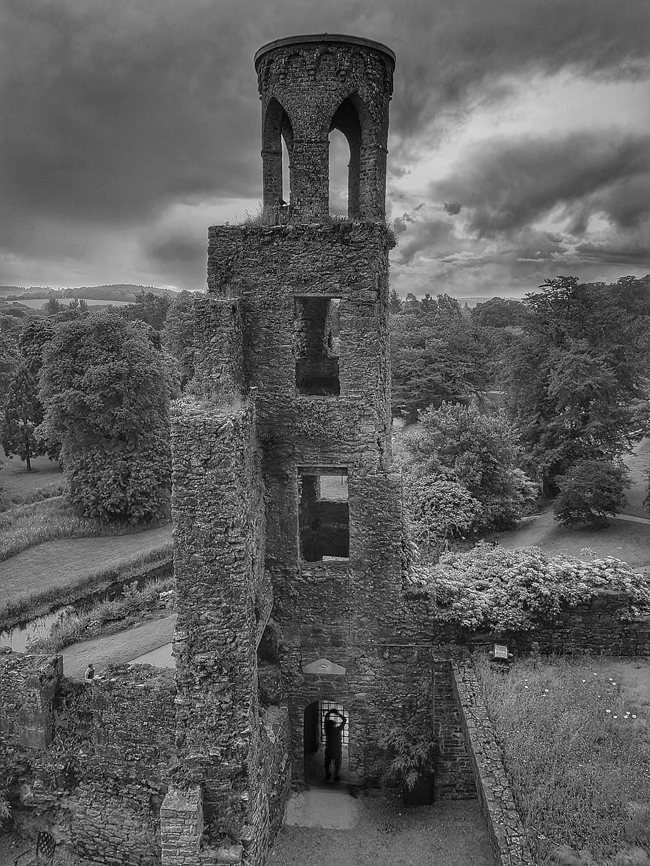 ireland, blarney castle, #ireland #bandw #blarneycastle, architecture, HD wallpaper