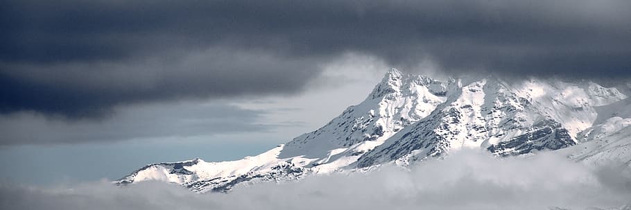 alp mountain, outdoors, nature, mountain range, peak, snow, new zealand, HD wallpaper