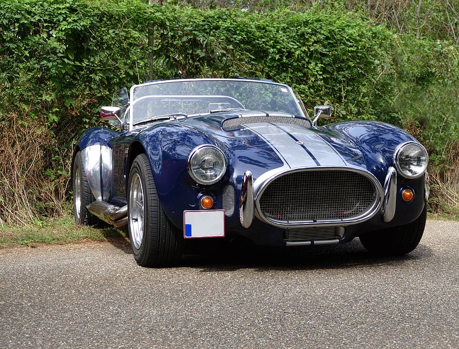 oldtimer, cobra, car, vehicle, transport, automotive, classic HD wallpaper