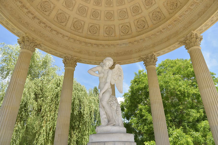 sculpture, art, statue, building, architecture, monument, plant HD wallpaper