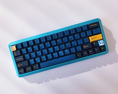 blue cordless keyboard, computer hardware, computer keyboard HD wallpaper