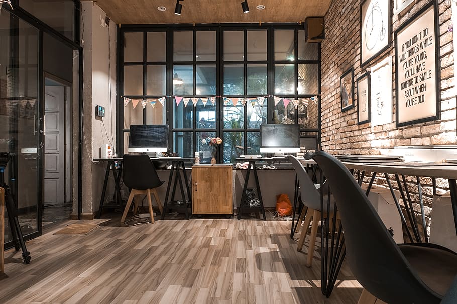 seat, chair, indoors, table, window, empty, business, restaurant HD wallpaper